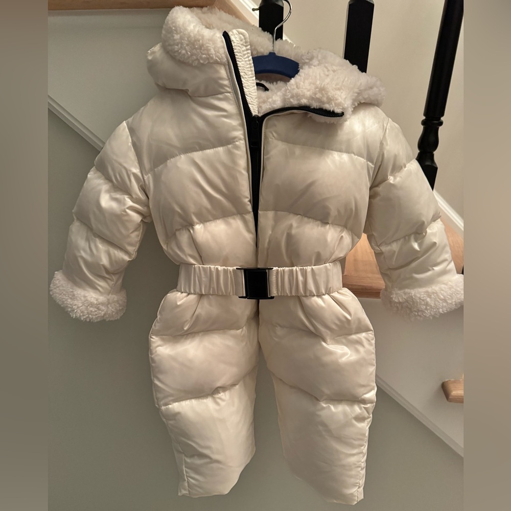 SAM. Cream Sherpa-Lined Blizzard Snow Suit Puffer - Infant
